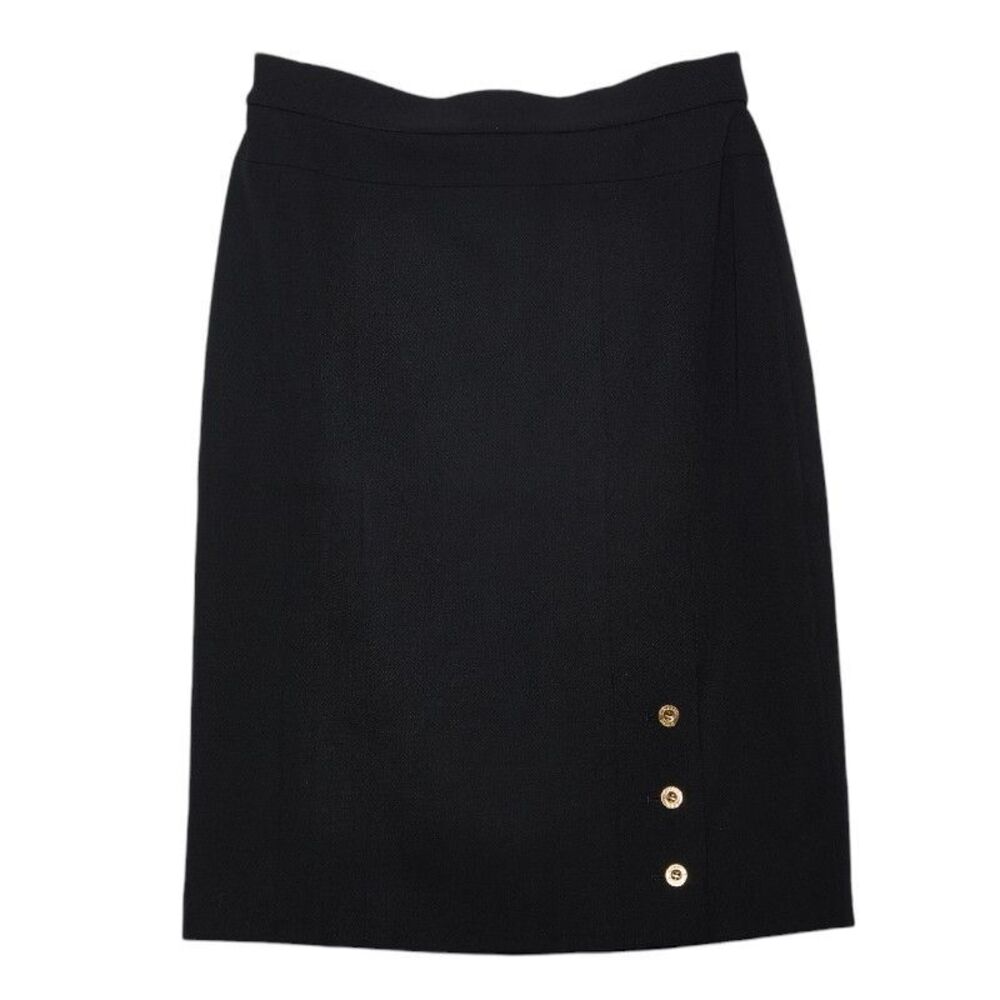 Chanel Coco Mark Gold Button Setup Jacket Skirt S… - image 7